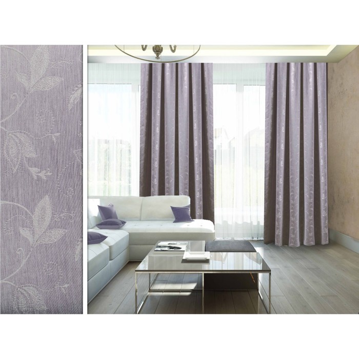 Штора Irmina "Вальди", размер 200х270 см-1 шт., цвет лиловый