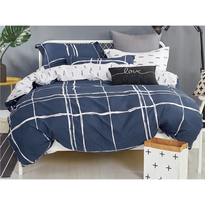 КПБ 1,5 сп Ribes, 150х215 см, 145х210 см, 70х70 см-2 шт., сатин