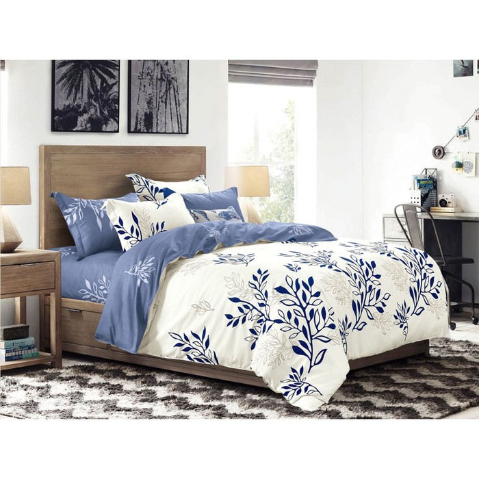 КПБ дуэт Aurora, 160х200 см на рез., 145х210 см-2 шт., 52х74 см, 70х70 см по 2 шт., сатин