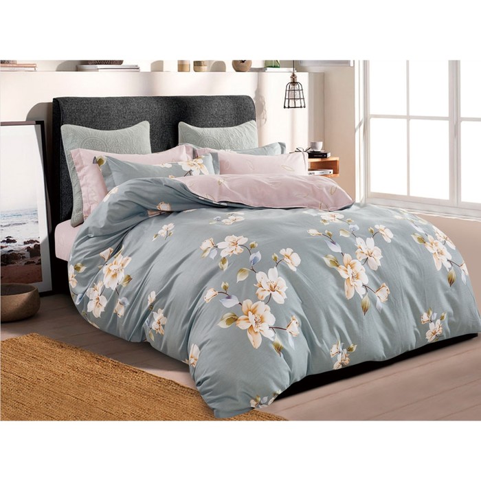 КПБ дуэт Daisy, 160х200 см на рез., 145х210 см-2 шт., 52х74 см, 70х70 см по 2 шт., сатин