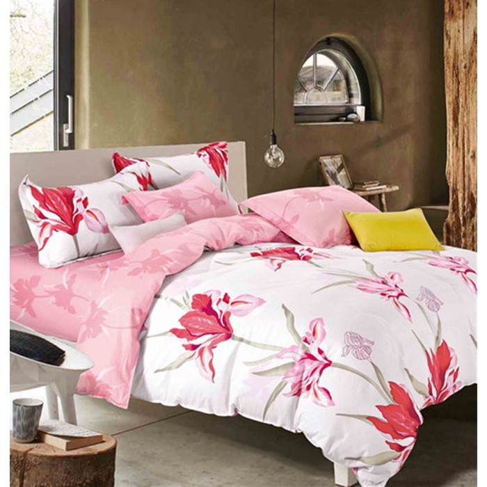 КПБ 2 сп Lily, 160х200 см на рез., 175х210 см, 52х74 см-2 шт., сатин