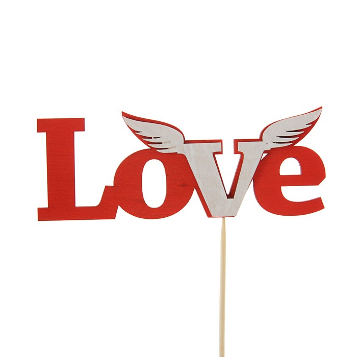 Топпер 3D "LOVE", красный
