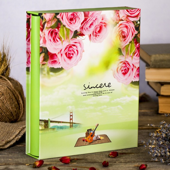 Фотоальбом на 200 фото 10х15 см "Природа. Цветы" в коробке МИКС 26х21х5,2 см