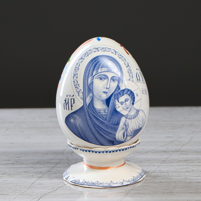 Яйцо "Саксонская роза", расписное, на подставке