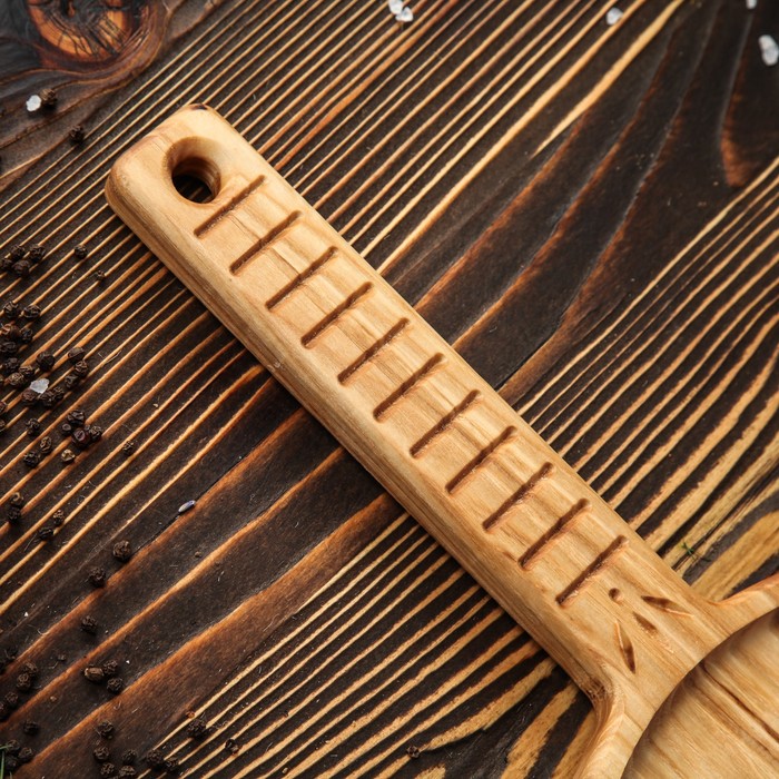 Доска для подачи и разделки "Блинная", массив ясеня, 45 х 25 х 2 см