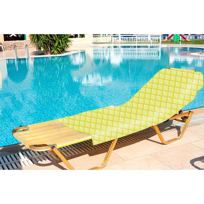 Полотенце пляжное "Ромбы", размер 110х150 см, вафля