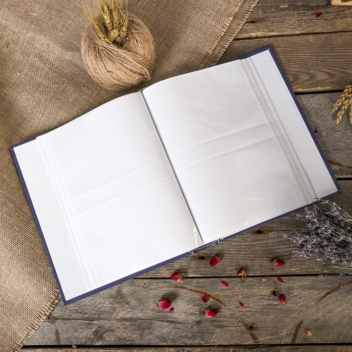Фотоальбом на 100 фото 10х15 см "Крупный бутон" в коробке МИКС 26х20х5,5 см