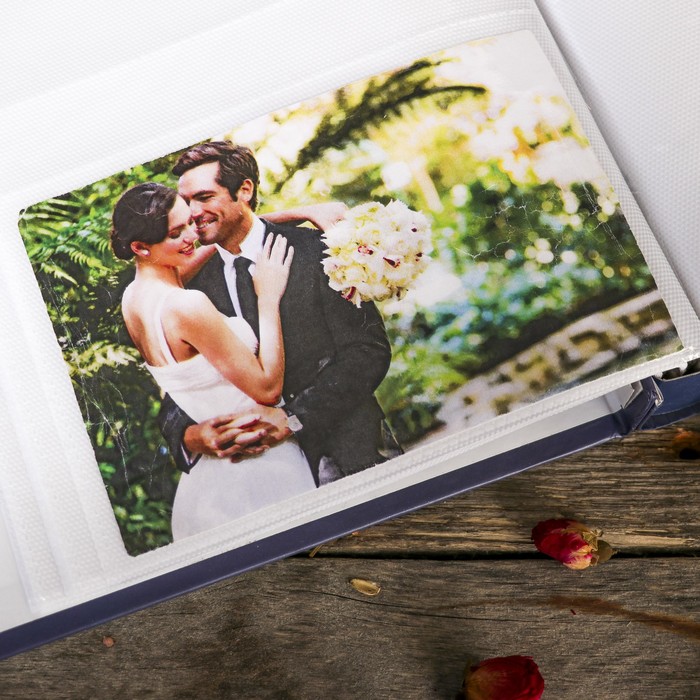 Фотоальбом на 100 фото 10х15 см "Крупный бутон" в коробке МИКС 26х20х5,5 см