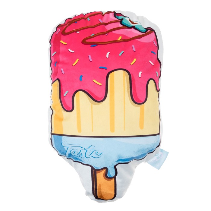 Подушка "Этель" Эскимо 29х47 см, велюр, 100% п/э