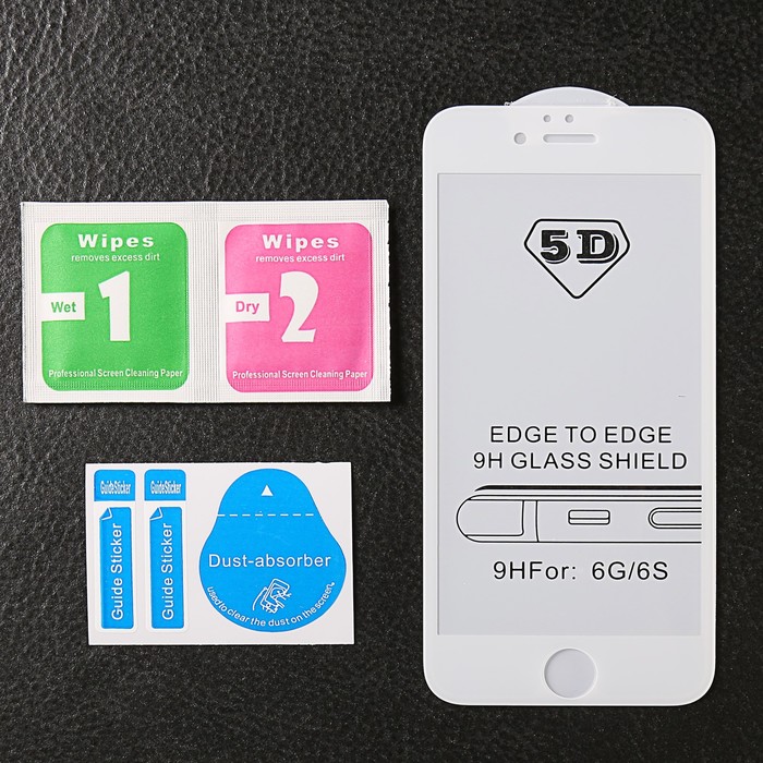Защитное 3D стекло Luazon для IPhone 6/6s, белое