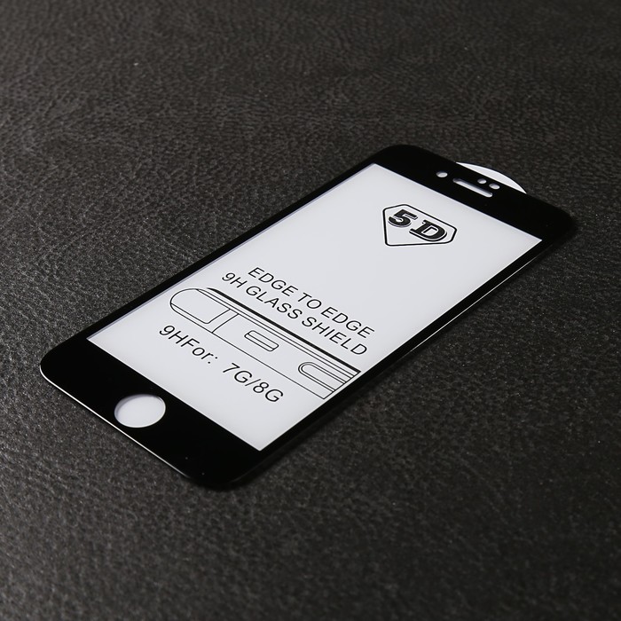 Защитное 3D стекло Luazon для IPhone 7/8, чёрное