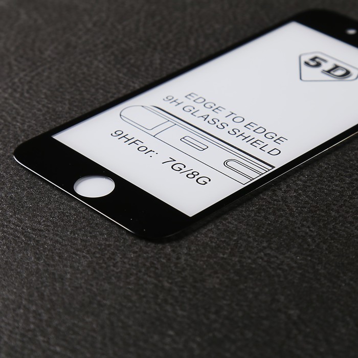 Защитное 3D стекло Luazon для IPhone 7/8, чёрное