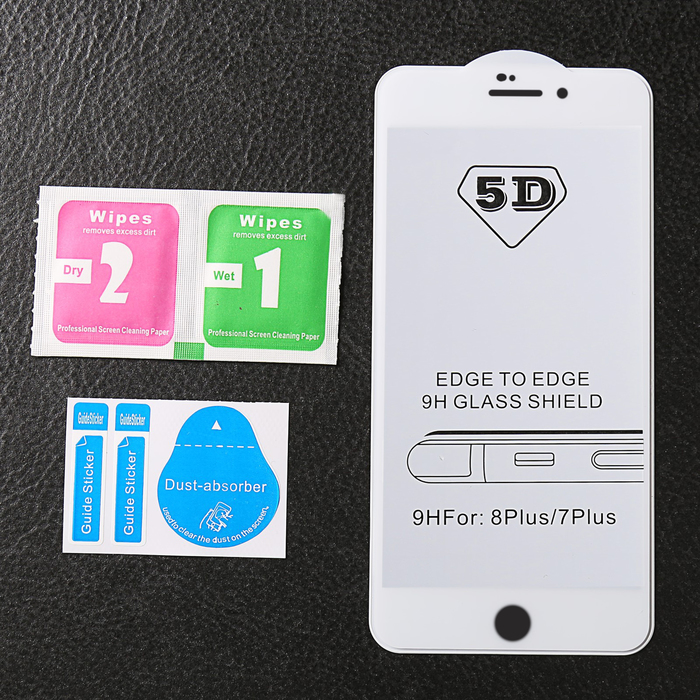 Защитное 3D стекло Luazon для IPhone 7/8 Plus, белое