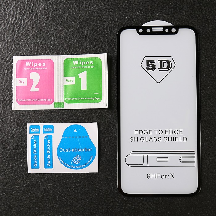 Защитное 3D стекло Luazon для IPhone X, чёрное