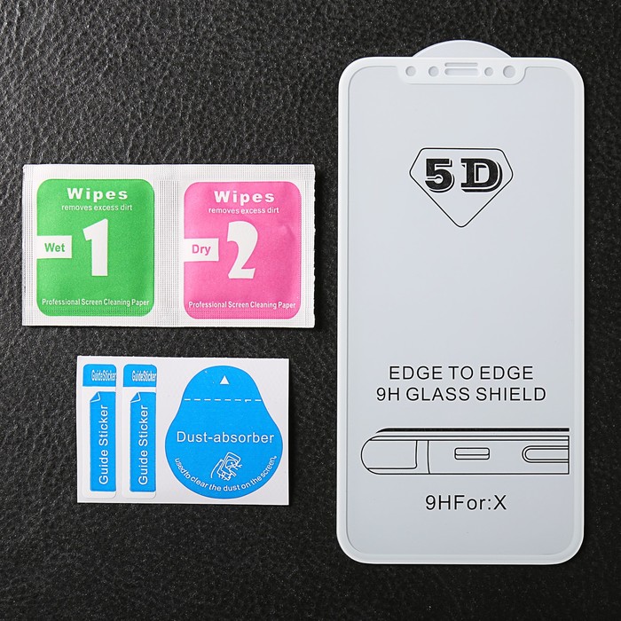 Защитное 3D стекло Luazon для IPhone X, белое