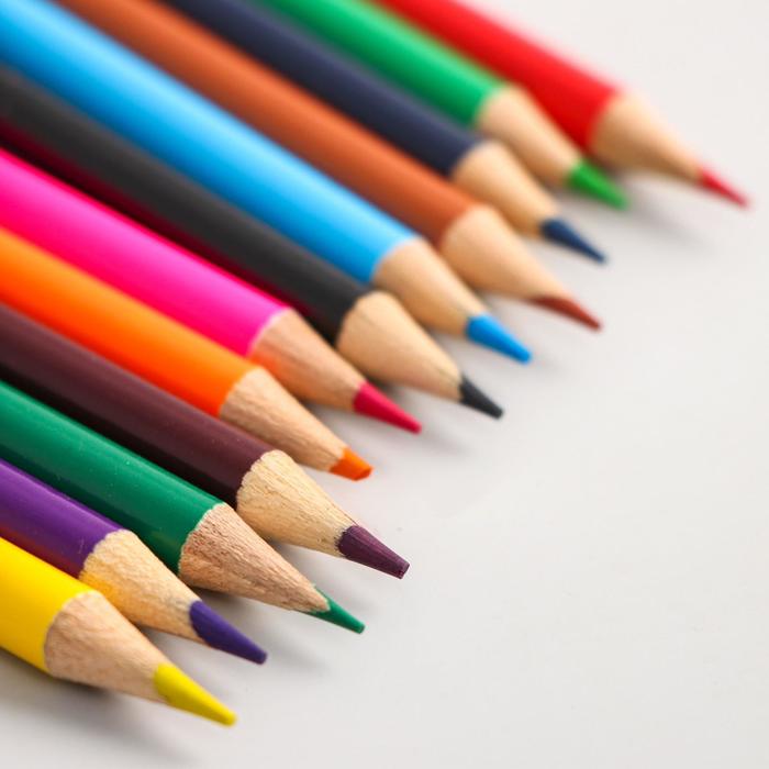 Карандаши цветные 12 цветов "Гадкий Я"