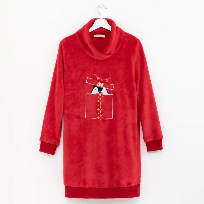 Туника женская KAFTAN "Подарок" бордовая, р-р 48-50, 100% п/э, велсофт