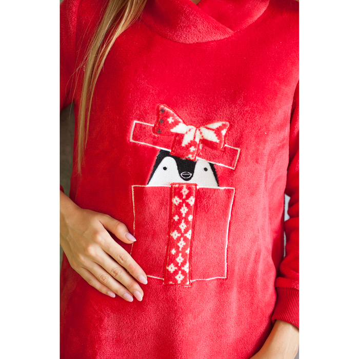 Туника женская KAFTAN "Подарок" бордовая, р-р 48-50, 100% п/э, велсофт