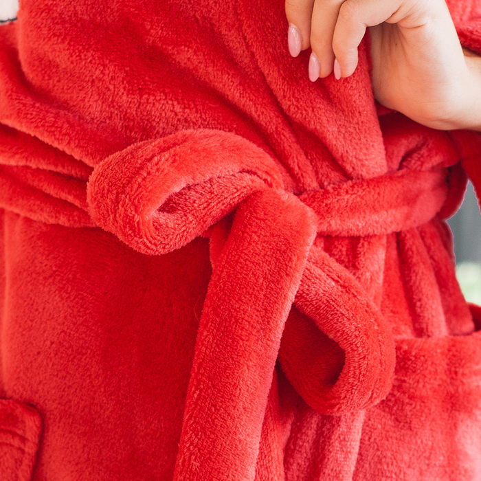 Халат женский KAFTAN "Hello winter" бордовый, р-р 44-46, 100% п/э, велсофт