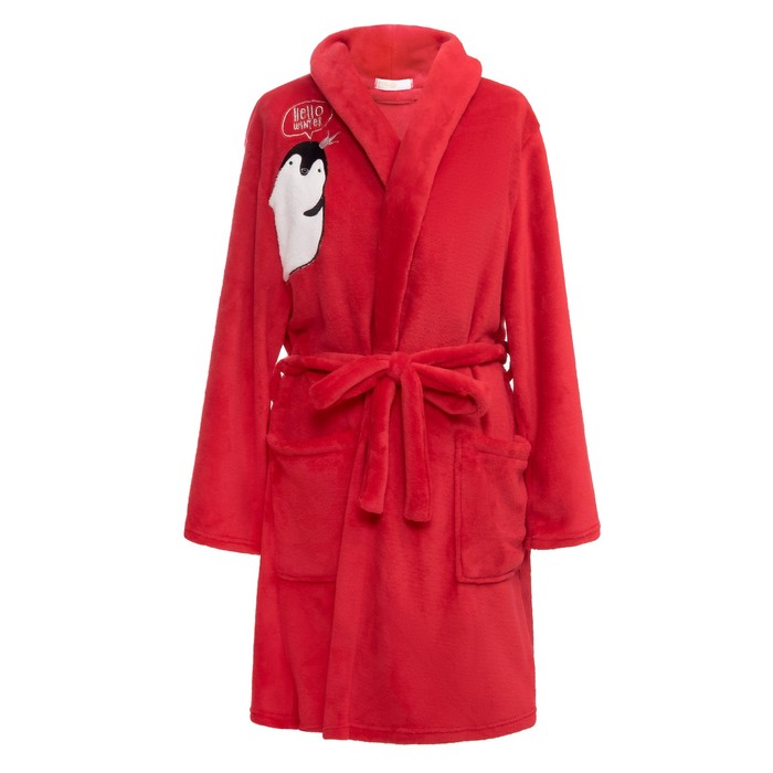 Халат женский KAFTAN "Hello winter" бордовый, р-р 48-50, 100% п/э, велсофт