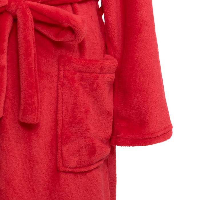 Халат женский KAFTAN "Hello winter" бордовый, р-р 48-50, 100% п/э, велсофт