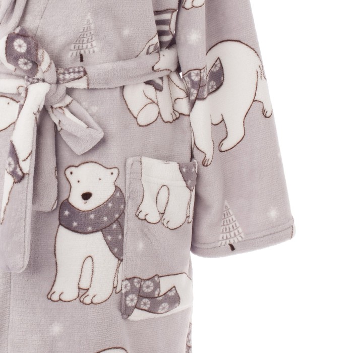 Халат женский KAFTAN "White bear" белый, р-р 40-42, 100% п/э, велсофт