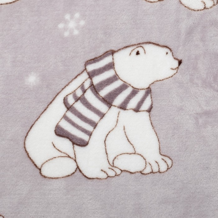 Халат женский KAFTAN "White bear" белый, р-р 40-42, 100% п/э, велсофт