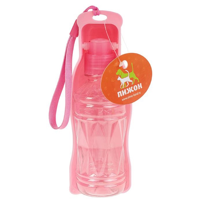 Автопоилка прогулочная с фигурной бутылочкой, 250 мл, микс цветов