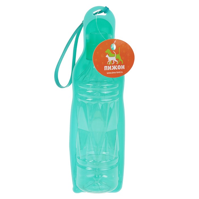 Автопоилка прогулочная с фигурной бутылочкой, 450 мл, микс цветов