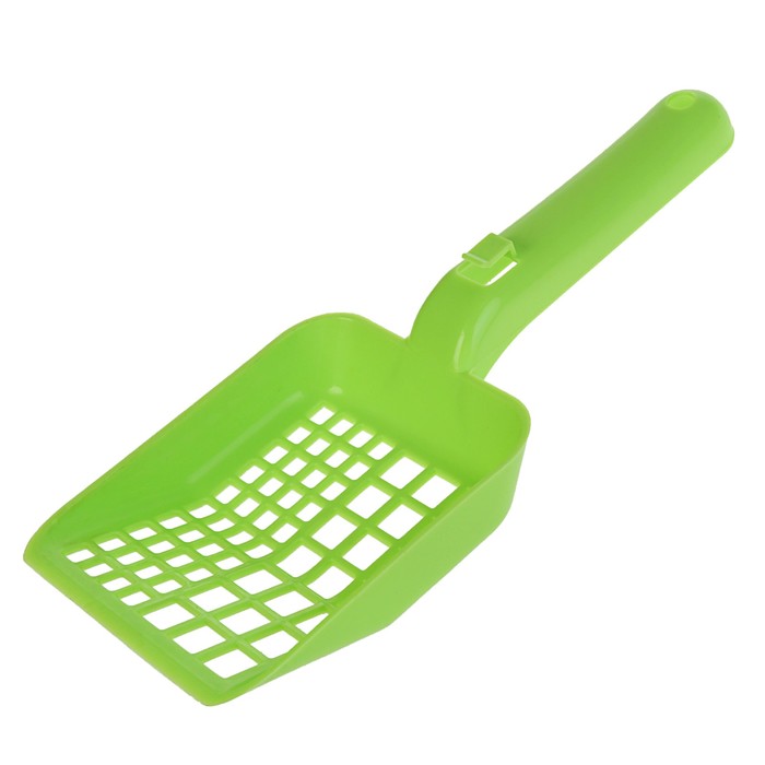 Туалет с бортом, порожком, пластиковой вставкой с сеткой и совком, 51х40х18,5 см, зеленый