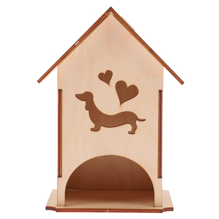 Чайный домик "Собака" с прорезными элементами