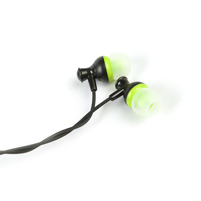 Гарнитура Qumann QSE-01 Simple 40013, чёрно-зелёная