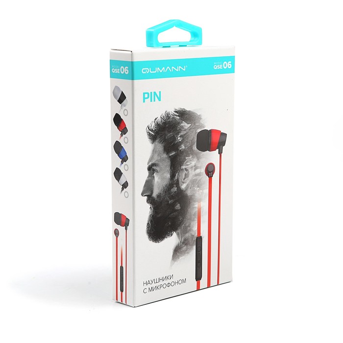 Гарнитура Qumann QSE-06 PIN +крепление 40060, чёрная