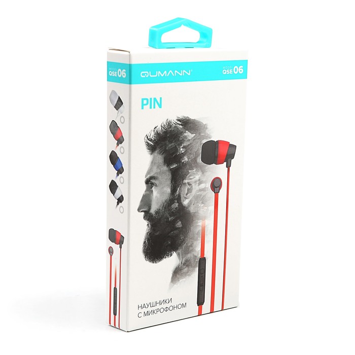 Гарнитура Qumann QSE-06 PIN +крепление 40061, белая