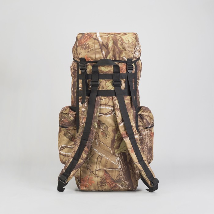 Рюкзак туристический "Рейд", 65 л, отдел на шнурке, 3 наружных кармана, цвет камуфляж Лес