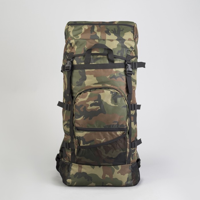 Рюкзак туристический "СПУТНИК", 70 л, отдел на шнурке, 3 наружных кармана, цвет камуфляж НАТО