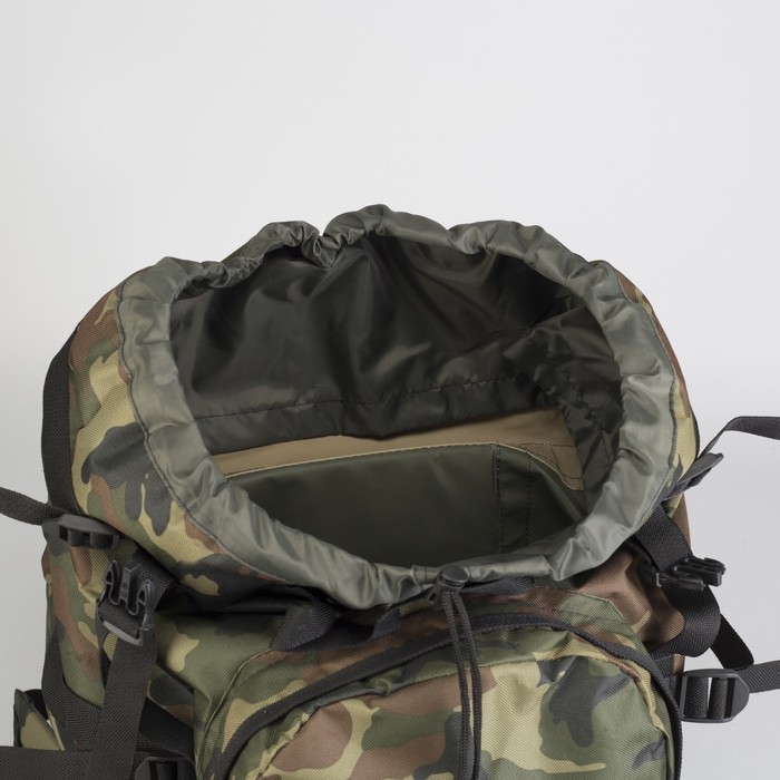 Рюкзак туристический "СПУТНИК", 70 л, отдел на шнурке, 3 наружных кармана, цвет камуфляж НАТО
