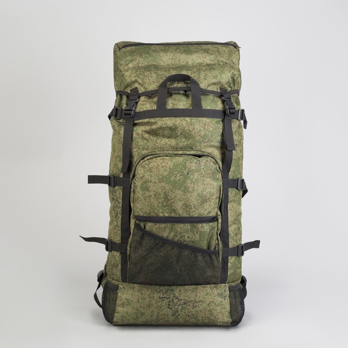 Рюкзак туристический "СПУТНИК", 70 л, отдел на шнурке, 3 наружных кармана, цвет камуфляж Цифра