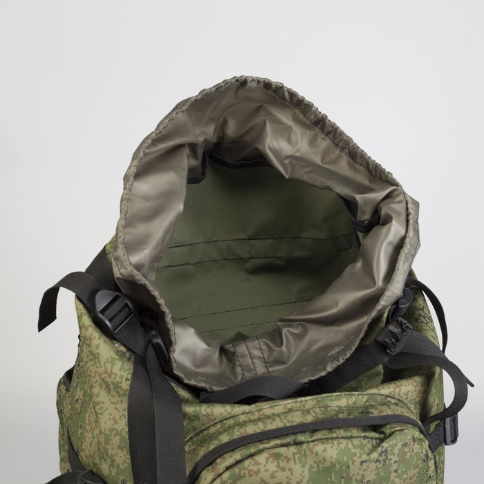 Рюкзак туристический "СПУТНИК", 70 л, отдел на шнурке, 3 наружных кармана, цвет камуфляж Цифра