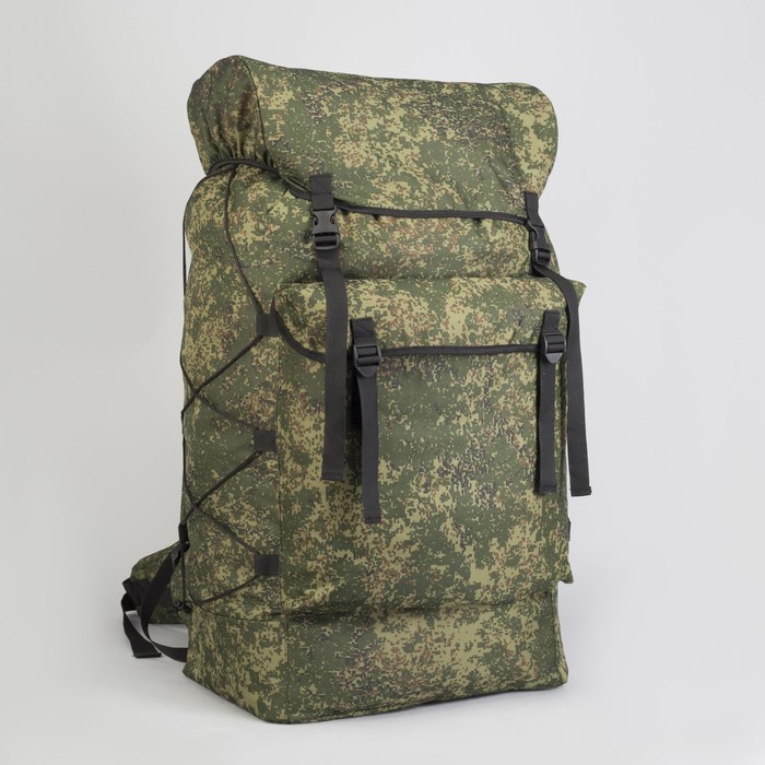Рюкзак туристический "Турист-Универсал", 100 л, отдел на шнурке, наружный карман, цвет камуфляж Цифра
