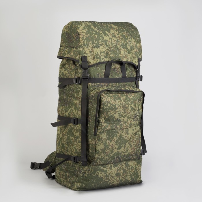 Рюкзак туристический "Урал", 100 л, отдел на шнурке, 2 наружных кармана, цвет камуфляж Цифра