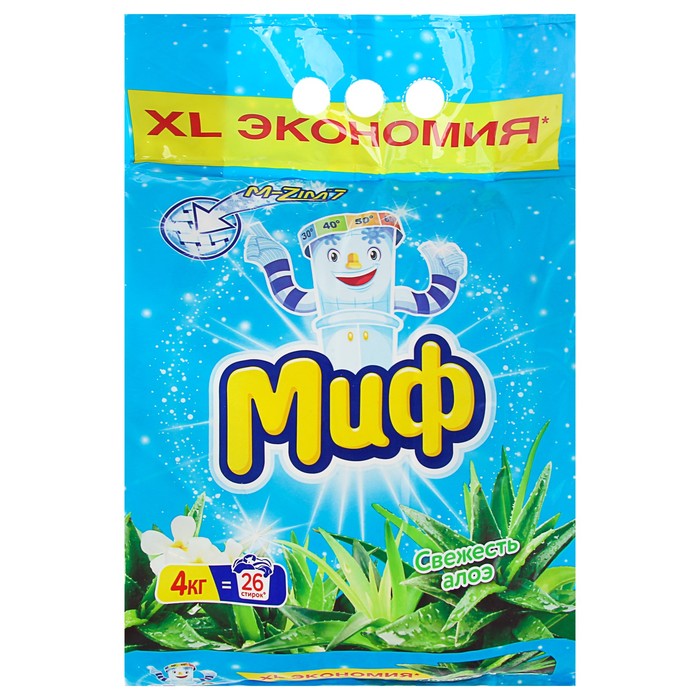 Стиральный порошок Миф Автомат "Свежесть Алоэ", 4 кг