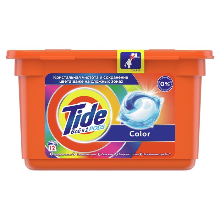 фото Капсулы для стирки tide color, 12 х 22,8 г