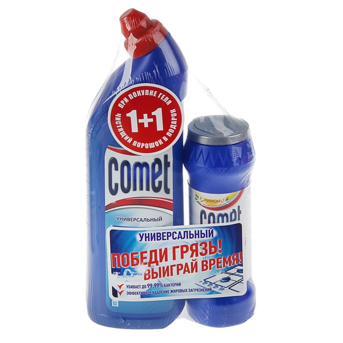 Гель Comet универсаоный Океан, 1 л + Порошок Лимон, 475 г