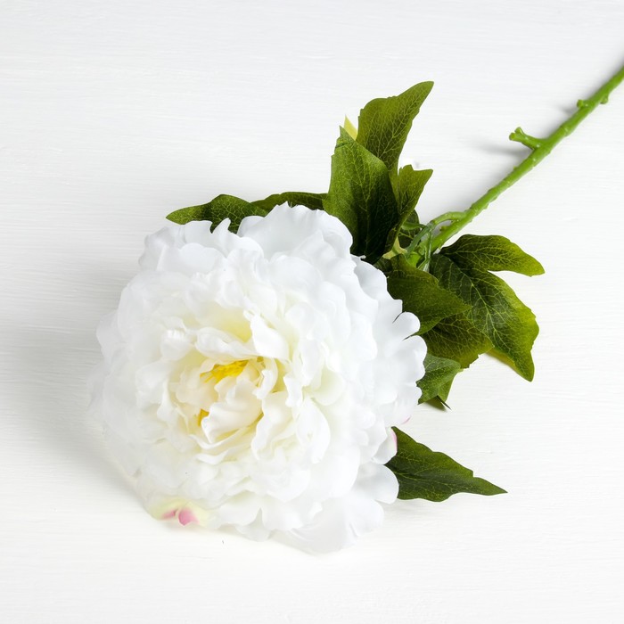 Цветы искусственные "Пышный пион" 15*70 см, белый