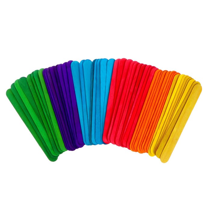 фото Счётные палочки большие цветные, набор 50 шт., длина палочки: 15 см лесная мастерская