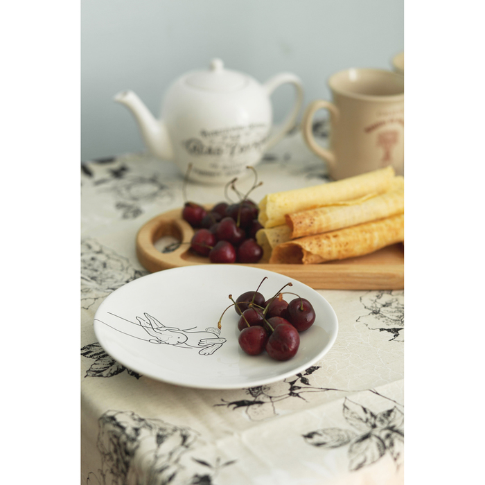 Тарелка "Зайчик" плоская, 19,5 см, микс