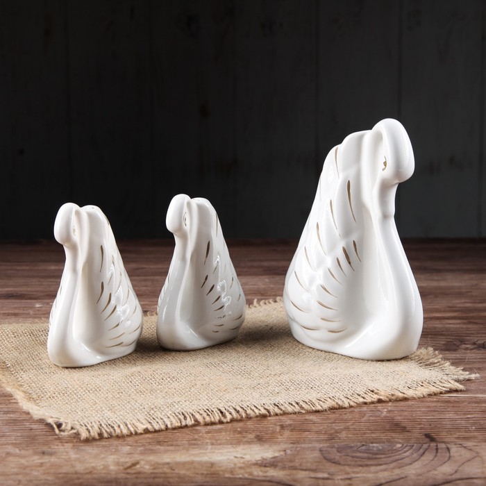 Набор для специй и салфетница "Лебедь"