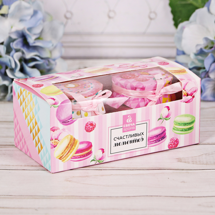 Набор арома свечей в баночке "Счастливых моментов"