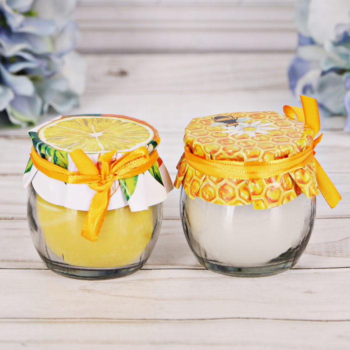 Набор арома свечей в баночке "Солнечного настроения"